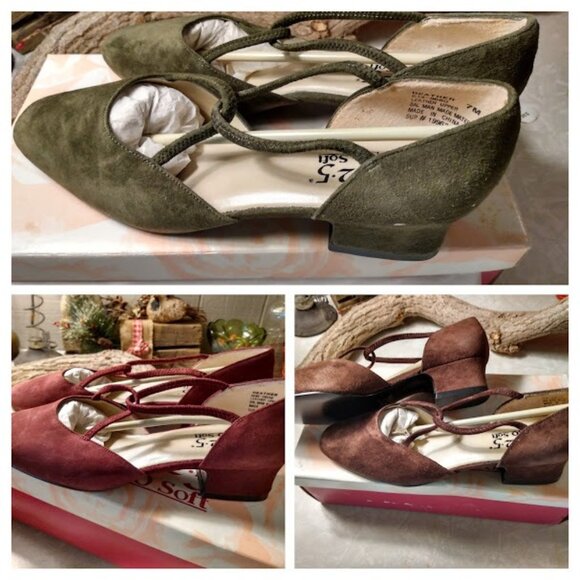 3 Pairs of 9.2.5. So Soft Low Heeled Pumps Brushed Faux Suede Size 7 - Picture 1 of 9